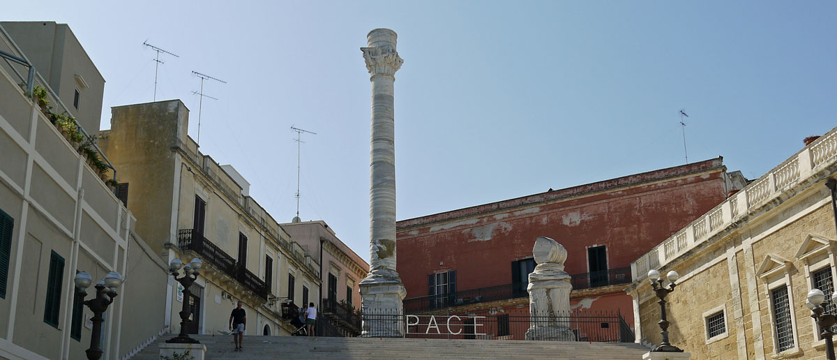 Roman column at the end of the Appian Way, Brindisi