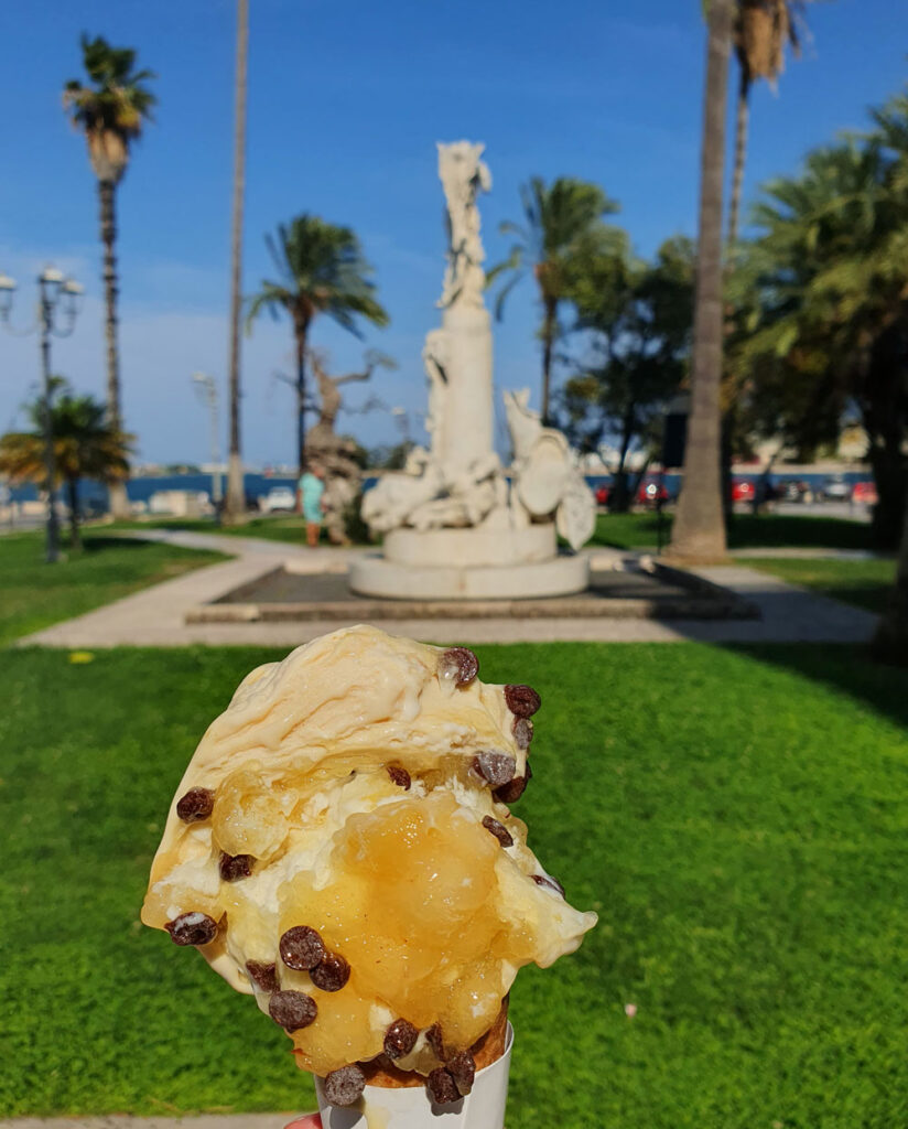 Gelato, monument park and sea views in Brindisi