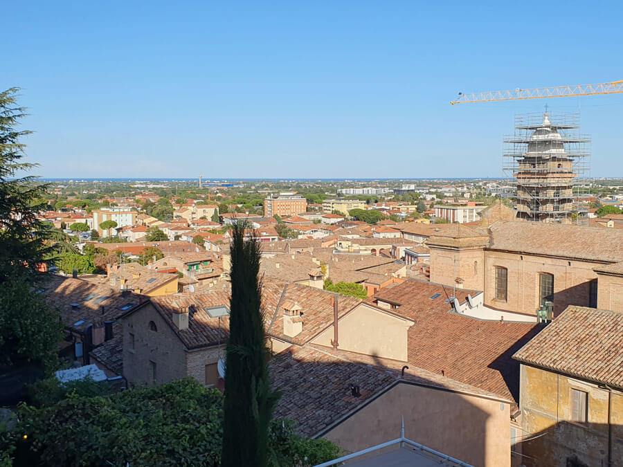 View over the rooftops of Santarcangelo di Romagna