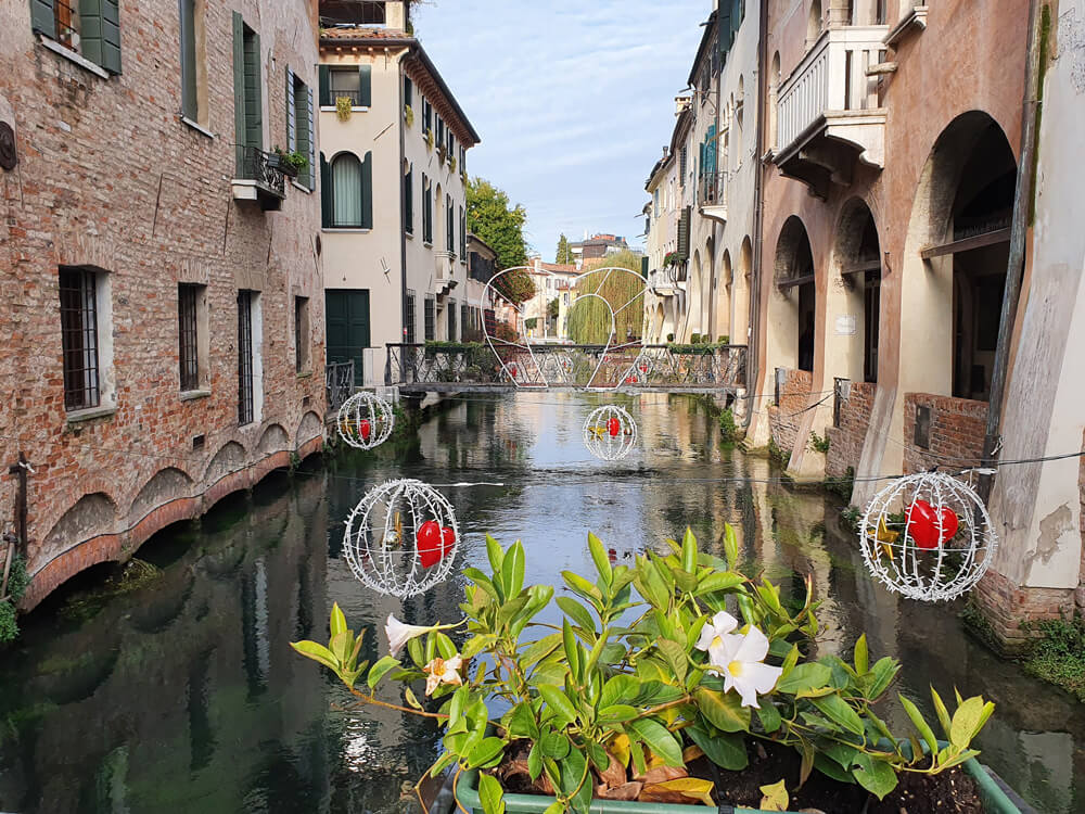 A tranquil canal view in Treviso